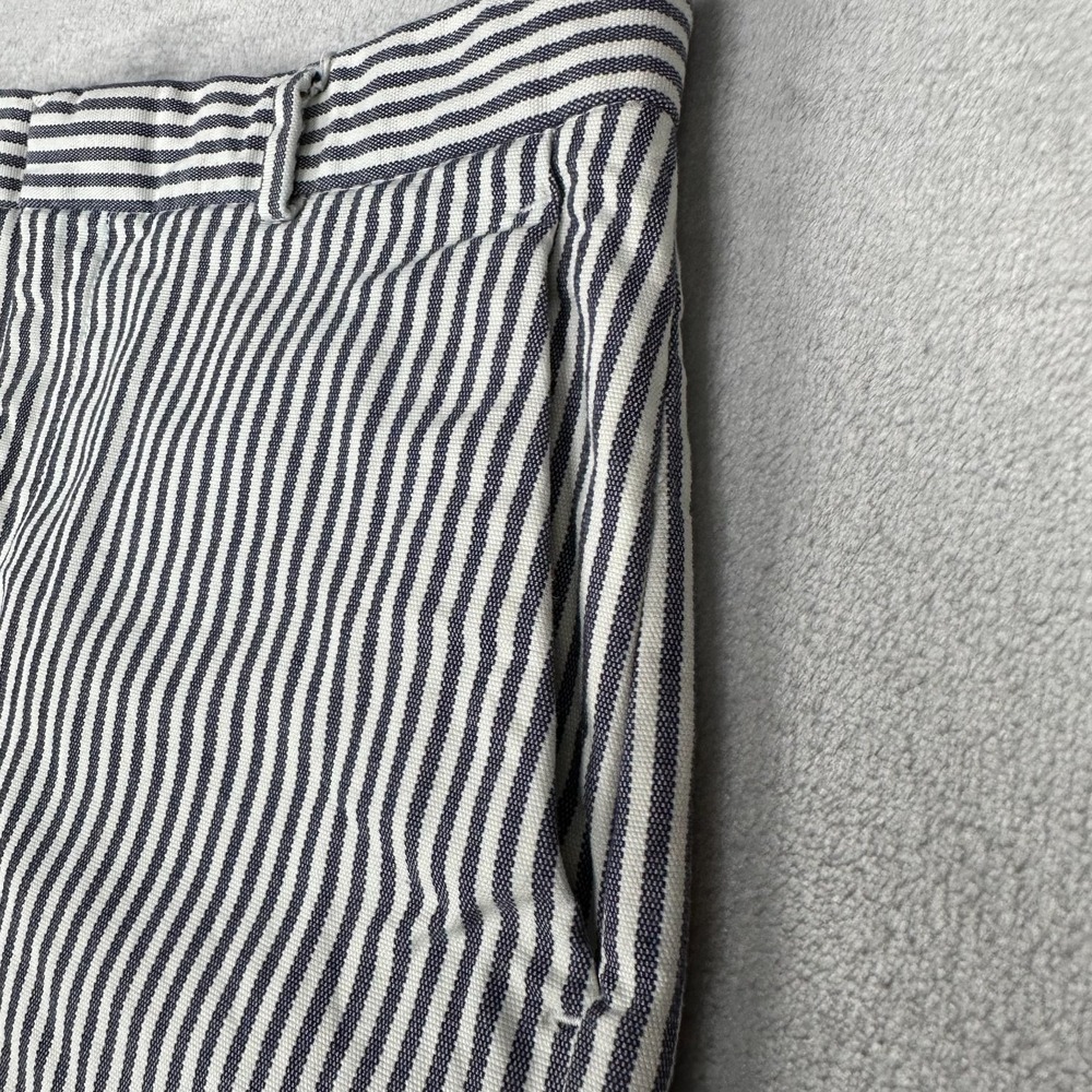 Banana Republic Shorts Womens 8 Blue White Striped 100% Cotton Nautical Preppy - Picture 7 of 13